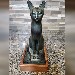 Elegant Black Cat Sculpture